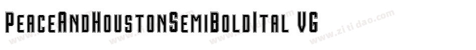 PeaceAndHoustonSemiBoldItal-VGG3x字体转换