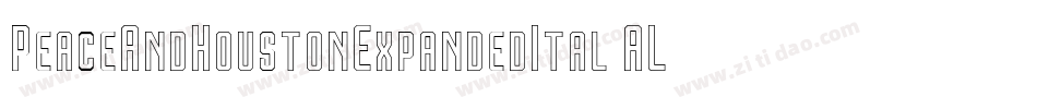PeaceAndHoustonExpandedItal-ALLMD字体转换