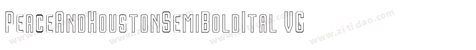 PeaceAndHoustonSemiBoldItal-VGG3x字体转换