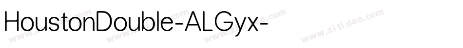 HoustonDouble-ALGyx字体转换