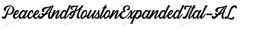 PeaceAndHoustonExpandedItal-ALLMD字体转换