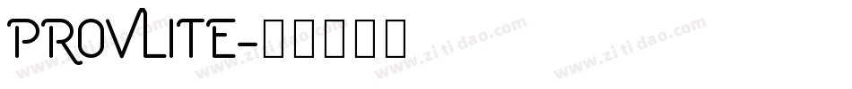 ProvLite字体转换