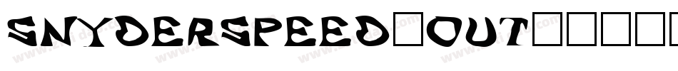 SnyderSpeed-Out字体转换