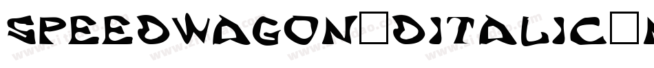 Speedwagon3DItalic-nPAM字体转换