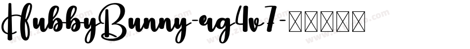 HubbyBunny-rg4v7字体转换
