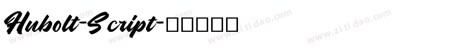 Hubolt-Script字体转换
