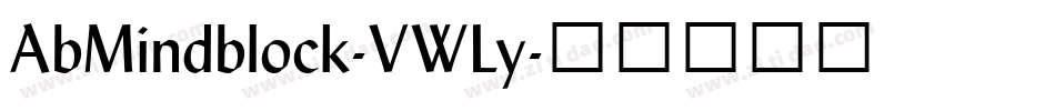 AbMindblock-VWLy字体转换