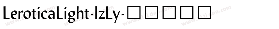 LeroticaLight-lzLy字体转换