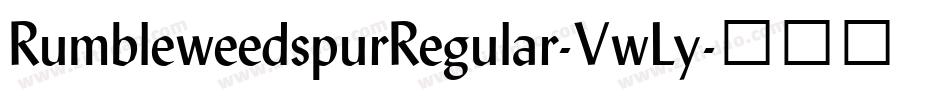 RumbleweedspurRegular-VwLy字体转换