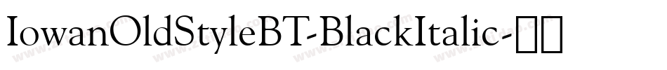 IowanOldStyleBT-BlackItalic字体转换