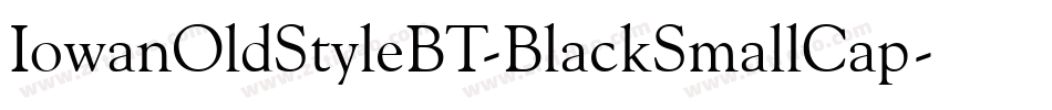 IowanOldStyleBT-BlackSmallCap字体转换