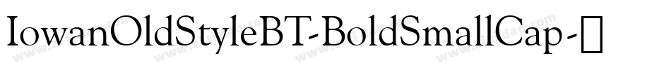 IowanOldStyleBT-BoldSmallCap字体转换
