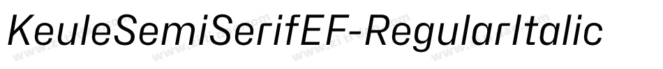 KeuleSemiSerifEF-RegularItalic字体转换