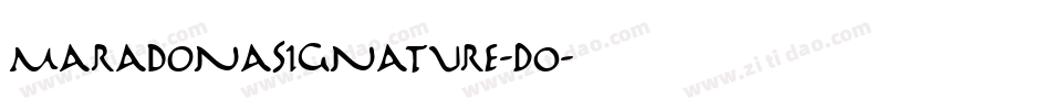 MaradonaSignature-DO字体转换