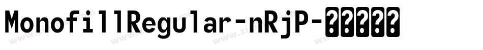MonofillRegular-nRjP字体转换