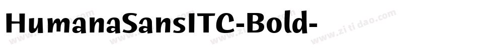 HumanaSansITC-Bold字体转换