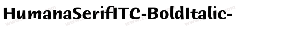 HumanaSerifITC-BoldItalic字体转换