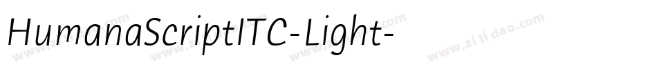 HumanaScriptITC-Light字体转换