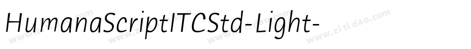 HumanaScriptITCStd-Light字体转换