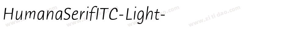 HumanaSerifITC-Light字体转换