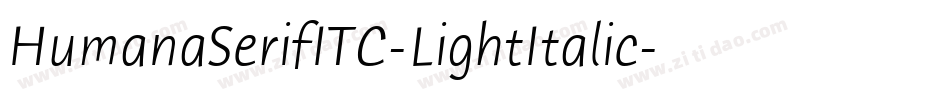 HumanaSerifITC-LightItalic字体转换