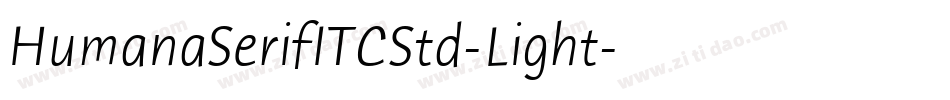 HumanaSerifITCStd-Light字体转换