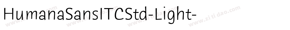 HumanaSansITCStd-Light字体转换