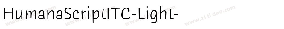HumanaScriptITC-Light字体转换