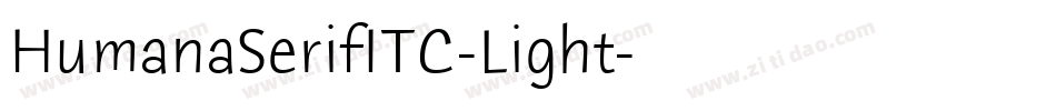 HumanaSerifITC-Light字体转换