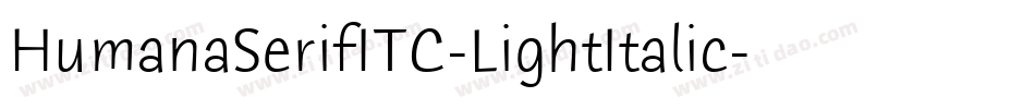 HumanaSerifITC-LightItalic字体转换