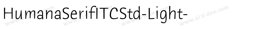 HumanaSerifITCStd-Light字体转换