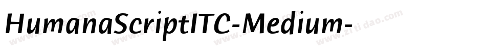 HumanaScriptITC-Medium字体转换