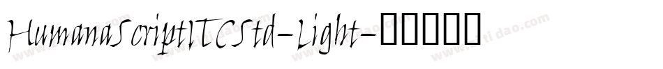HumanaScriptITCStd-Light字体转换