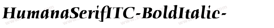 HumanaSerifITC-BoldItalic字体转换