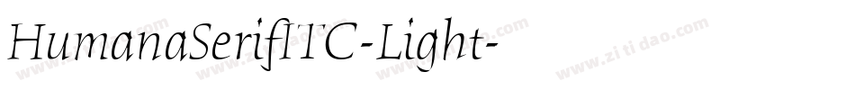 HumanaSerifITC-Light字体转换