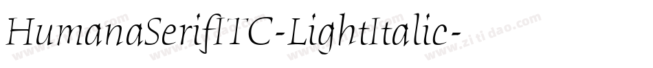 HumanaSerifITC-LightItalic字体转换