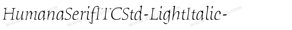 HumanaSerifITCStd-LightItalic字体转换