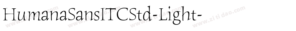 HumanaSansITCStd-Light字体转换