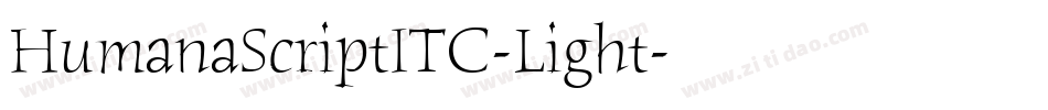 HumanaScriptITC-Light字体转换