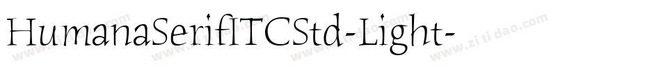 HumanaSerifITCStd-Light字体转换