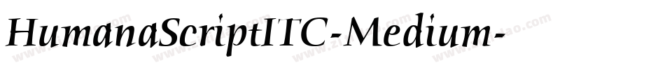 HumanaScriptITC-Medium字体转换