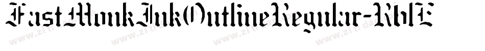 FastMonkInkOutlineRegular-R6lE字体转换