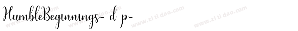HumbleBeginnings-4d8p字体转换
