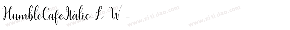 HumbleCafeItalic-L6W3字体转换