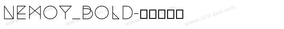 Nemoy_bold字体转换