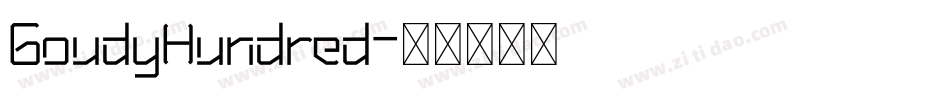 GoudyHundred字体转换