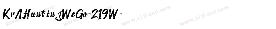 KrAHuntingWeGo-219W字体转换