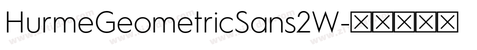 HurmeGeometricSans2W字体转换