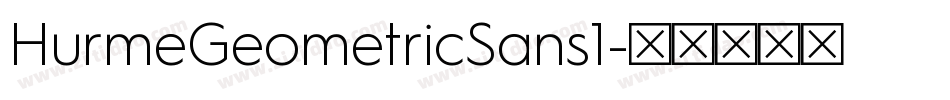 HurmeGeometricSans1字体转换