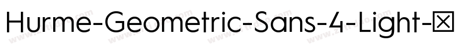 Hurme-Geometric-Sans-4-Light字体转换